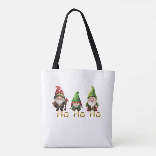 Tote Bag Gnomes Ho Ho Ho Noël (Dos)