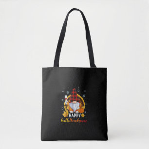 Tote Bag Gnomes Lover Halloween Joyeux Noël Joyeux Happy Ha