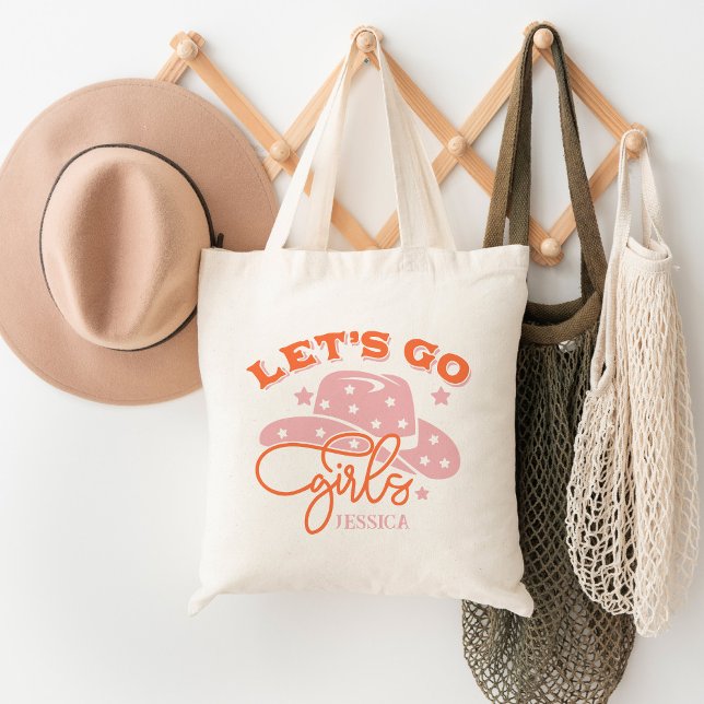 Tote Bag Go Girls Cowboy Casquette Bachelorette Nom personn (Créateur téléchargé)