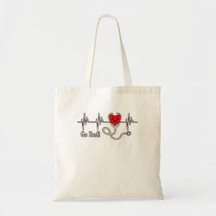 Tote Bag Go Red Heartbeat Sensibilisation aux maladies card