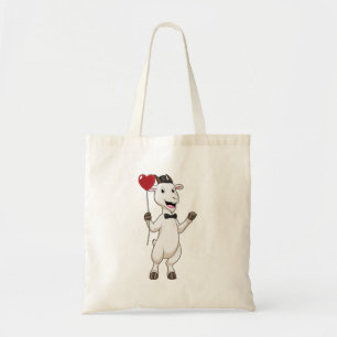 Tote Bag Goat as Groom avec Heart Balloon