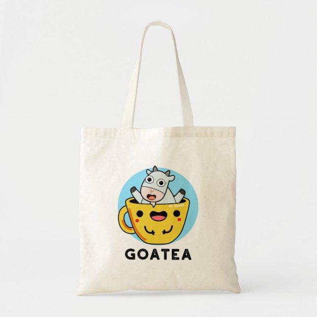 Tote Bag Goatea Funny Chèvre Thé Pun (Devant)