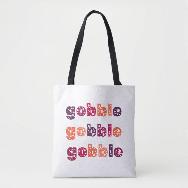 Tote Bag Gobble Gobble Gobble Action de grâce  (Devant)