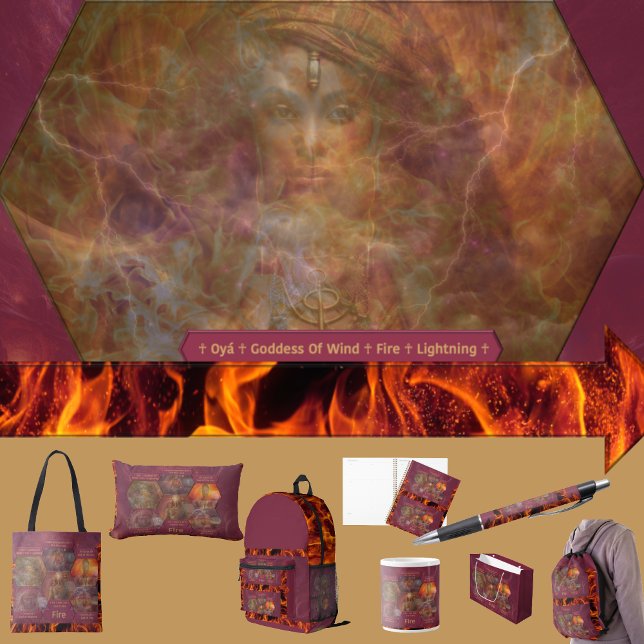 Tote Bag Gods and Goddess Of Fire (Get the full “Gods + Goddesses Of Fire” collection at: https://bit.ly/OurAncestorsZazzle
 )