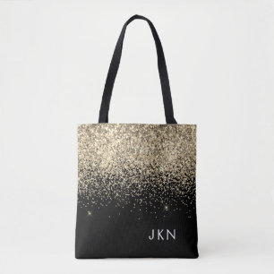 Tote Bag Gold Black Girl Parties scintillant étincelante No