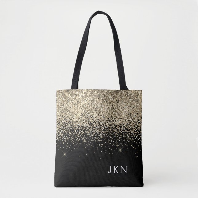 Tote Bag Gold Black Girl Parties scintillant étincelante No (Devant)