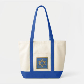 Tote Bag Gold Blue Star de David Art Panel