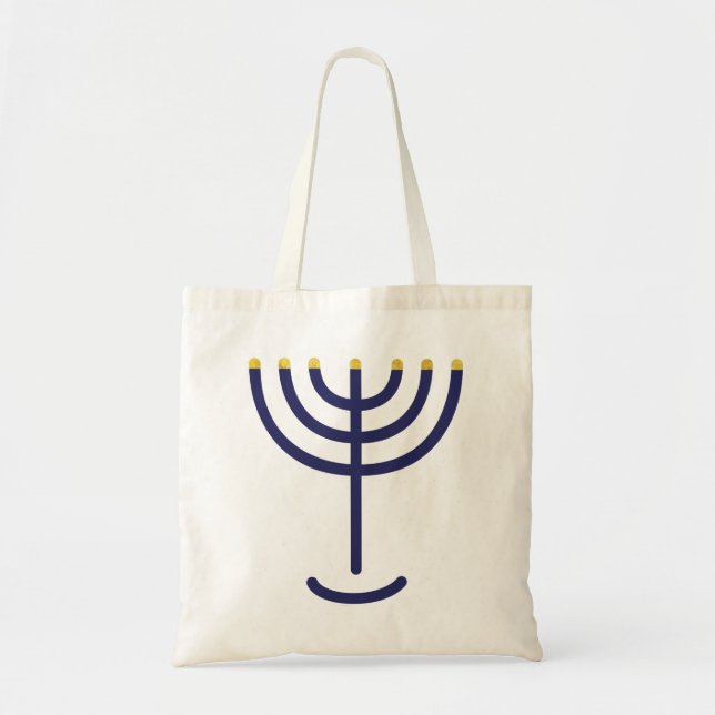 Tote Bag Gold de la marine Menorah (Devant)