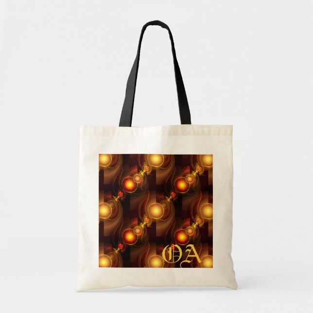Tote Bag Gold Modern Boho Elegant Abstract Art Pattern #501 (Devant)