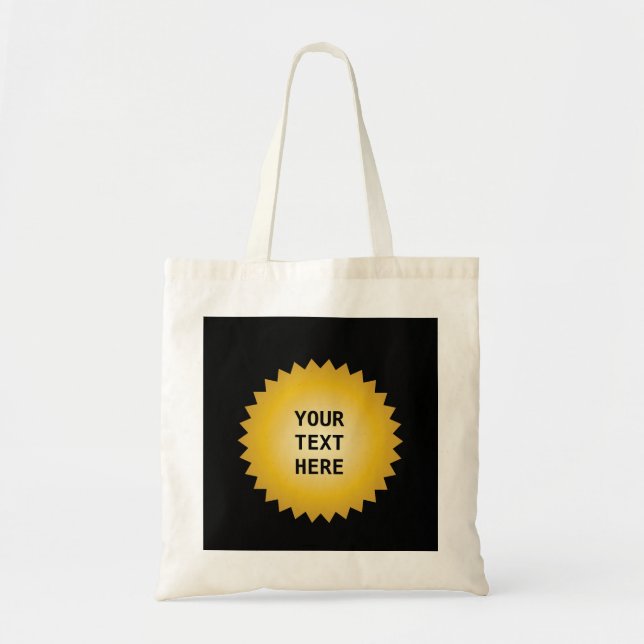 Tote Bag Gold Seal Award avec n'importe quel texte (Devant)