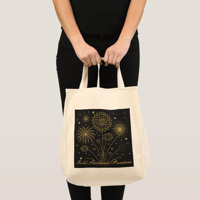 Tote Bag Gold Sparkling Grocery Fourre-tout (Devant (produit))
