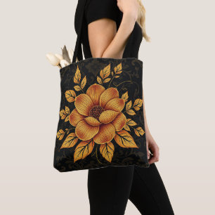 Tote Bag Golden Bloom Floral