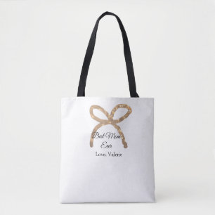 Tote Bag Golden bow parties scintillant meilleure mère jama