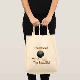 Tote Bag Golden Bowled Beautiful Lawn Bowls Design,