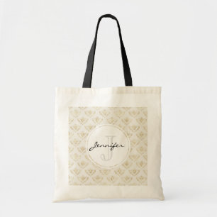 Tote Bag Golden Bumble Bee avec un monogramme Motif de la C