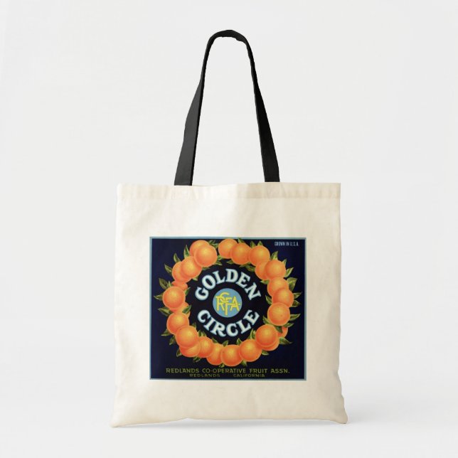 Tote Bag Golden Circle Brand Oranges Crate Label (Devant)