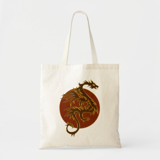 Tote Bag Golden Dragon Sun (Devant)