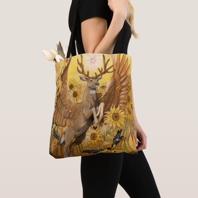 Tote Bag Golden Feilds Mule Deer (De près)
