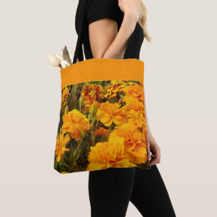 Tote Bag Golden Floral Marigold Flowers Fourre-tout