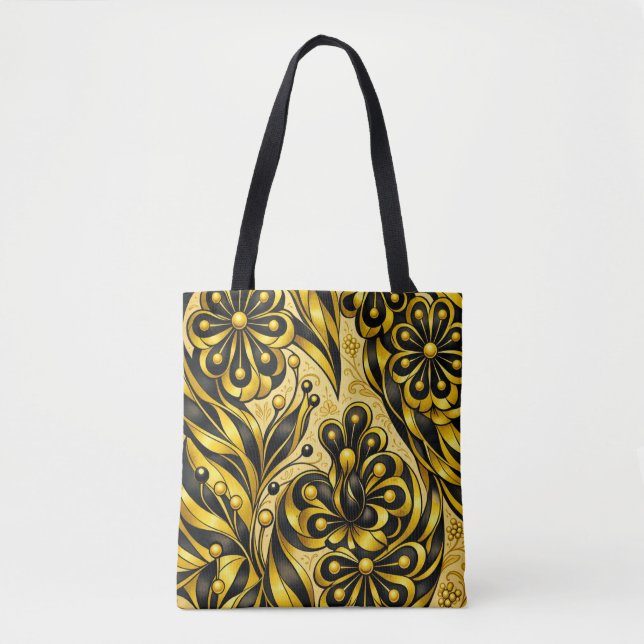Tote Bag Golden Orbit Bloom   (Devant)