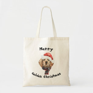 Tote Bag Golden Retriers Christmas Fourre-tout