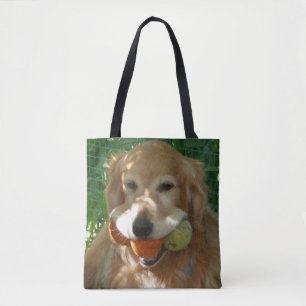 Tote Bag Golden Retriever & Balles de Tennis 