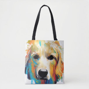 Tote Bag Golden Retriever Chien Nature sauvage Peinture ani