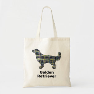 Tote Bag Golden Retriever Chien Silhouette Jaune&Grille noi