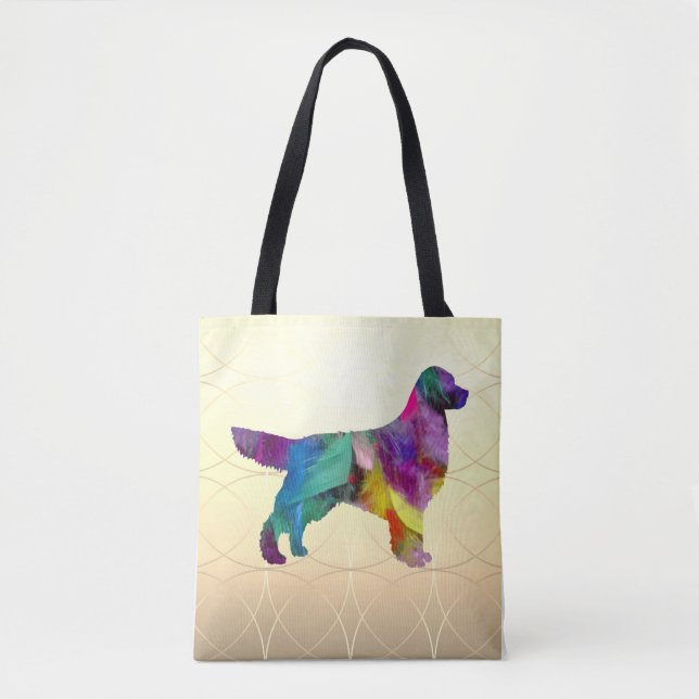 Tote Bag Golden Retriever coloré (Devant)