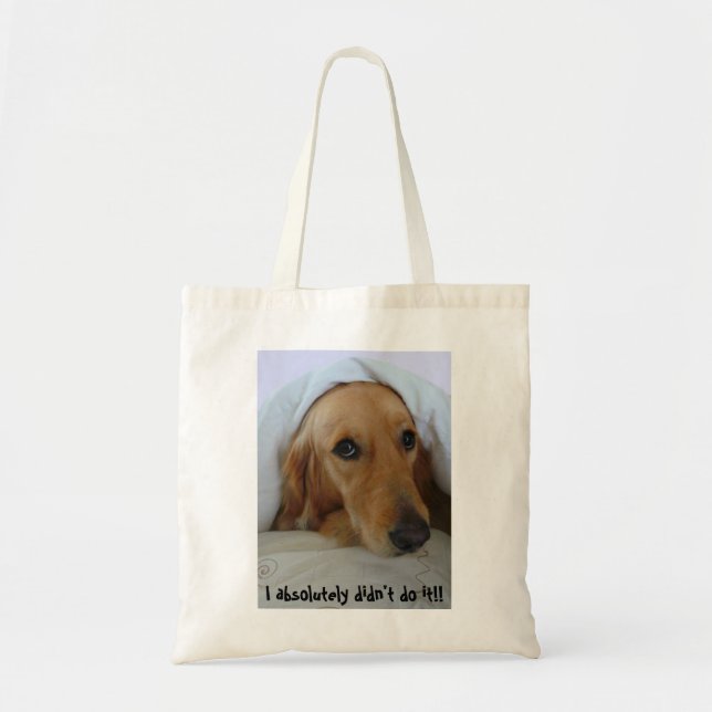 Tote Bag Golden retriever, innocent ! ! (Devant)