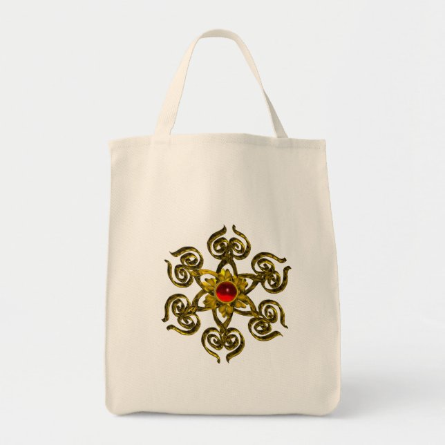 TOTE BAG GOLDEN ROSE RUBY (Devant)