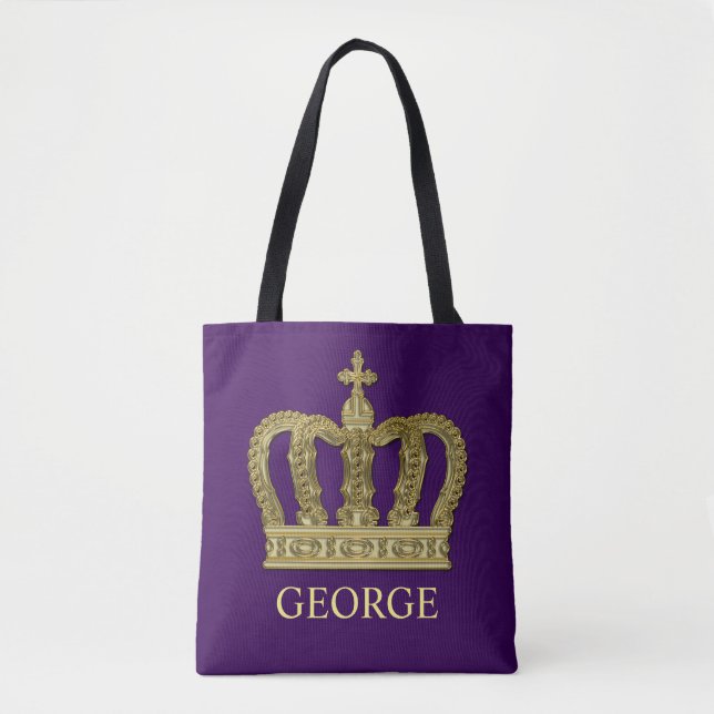 Tote Bag Golden Royal Crown II + votre backgr. & idées (Devant)