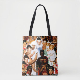 Tote Bag Golden Rule (Do to other) par Norman Rockwell