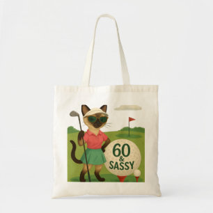 Tote Bag Golf 60e anniversaire pour Golfer avec balle sur t