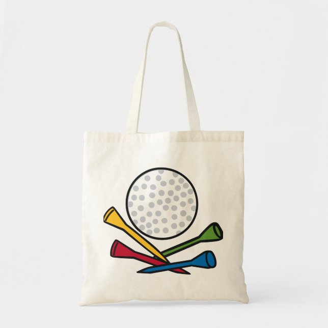 Tote Bag Golf Ball and Tees (Devant)