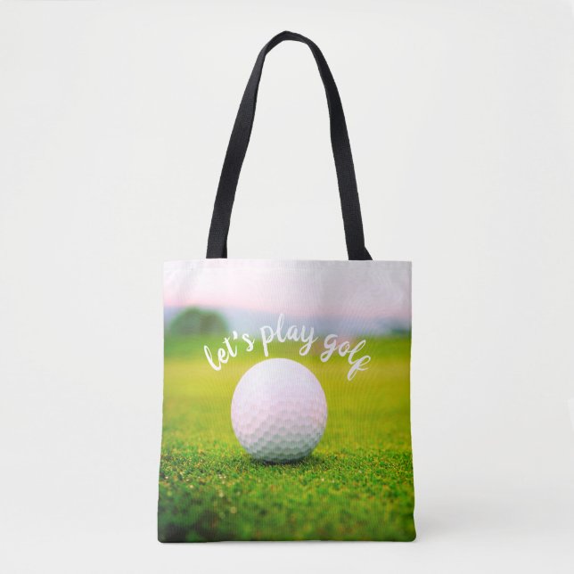 Tote Bag golf ball photo pour golfers jouons golf devis (Devant)