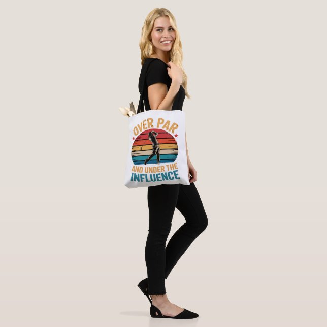 Tote Bag Golf drôle buvant (Sur le modèle)