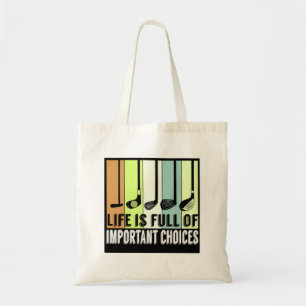 Tote Bag Golf Funny Life Choices Clubs