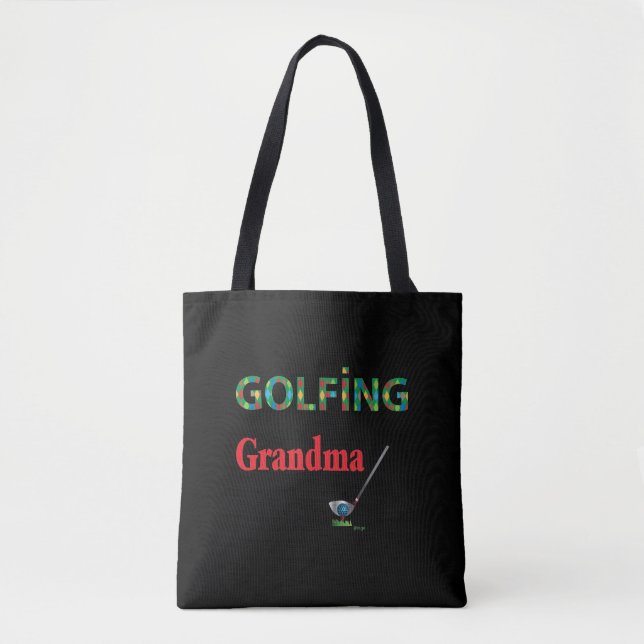 Tote Bag GOLF - Grand-mère du GOLF, Cool (Devant)