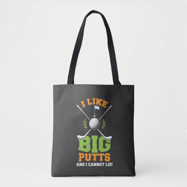 Tote Bag Golf - J'aime les longs putts (Devant)