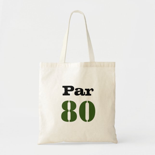 Tote Bag Golf Par 80e anniversaire avec numéro (Devant)
