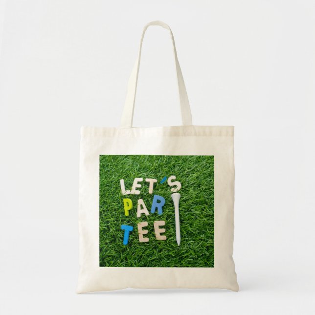 Tote Bag Golf Par Tee avec tee on green golfer party Golf (Devant)