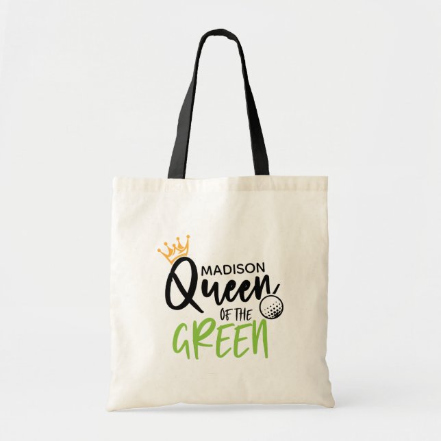 Tote Bag Golf Queen Of The Green Funny Moderne Personnalisé (Devant)