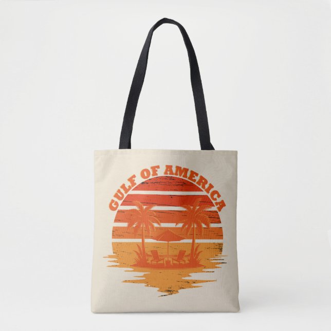 Tote Bag Golfe d'Amérique patriotique vintage-américaine (Devant)