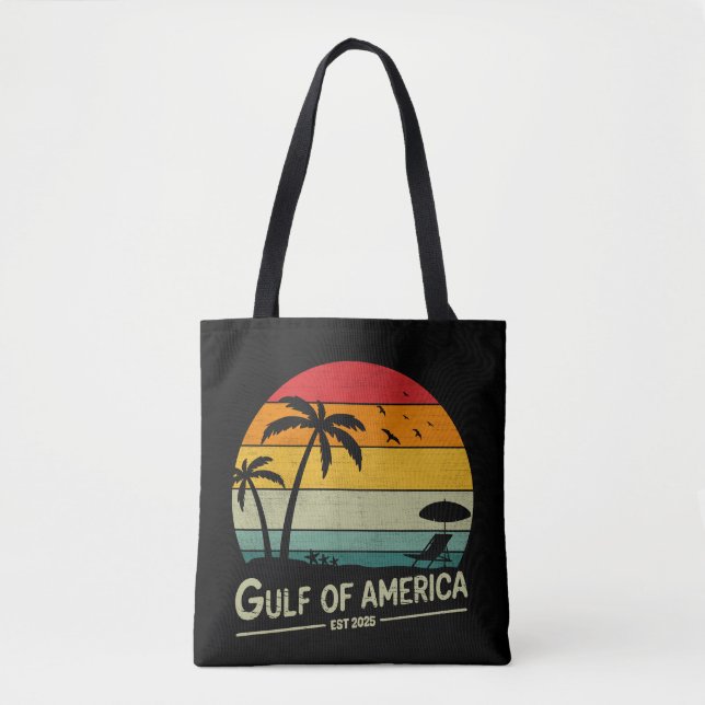 Tote Bag Golfe d'Amérique patriotique vintage-américaine (Devant)