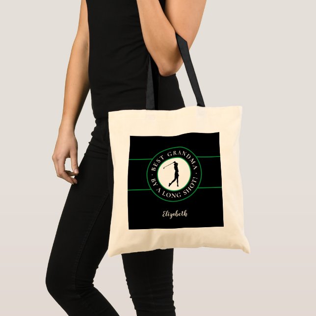 Tote Bag Golfer Meilleure grand-mère pour son joli Black Gr (Devant (produit))