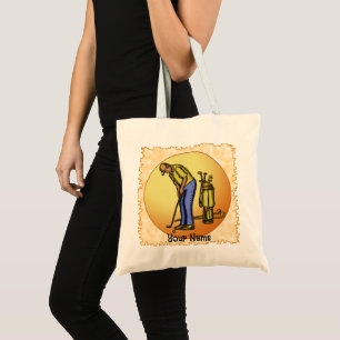Tote Bag Golfer Sun Man