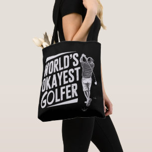 Tote Bag Golfeur moyen du monde amateur de golf drôle de go