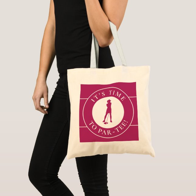 Tote Bag Golfeuse Par Heure De Départ Golf Mignon Pour Elle (Devant (produit))