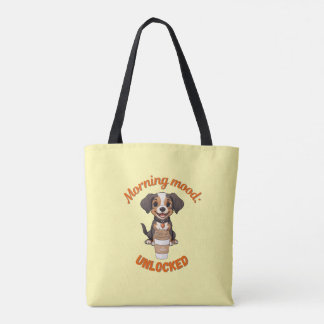 Tote Bag Good Vibes & Café - Artwor numérique de marionnett